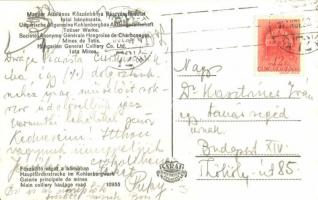 Tatabánya, Magyar Általános Kőszénbánya Részványtársulat bányászata, Főszállító vágat a bányában, be...