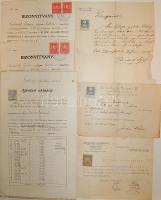 1882-1940 10 db okmánybélyeges okirat