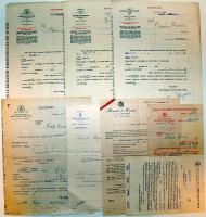 Bank és pénzintézeti iratok 8 db 1920-1940
