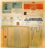 1890-1910 10 db fejléces számla, üzleti levél