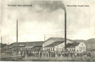 Maroshévíz, Toplita; Maros-völgyi fa gyártelep a munkásokkal. A. Weiser / wood factory, saw mill with workers (megerősített sarkak / strengthened edges)