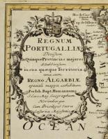 1737 Portugália térképe. Johann Baptist Homann: Regnum Portugaliae divisum in quinque provincias maj...