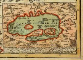 1720 Isztria, a Krajnai Hercegség térképe valamint Laybach (Ljubjana) látképe. Johann Baptist Homann...