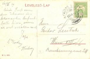 Szamosújvár, Gherla; Gyapjút szárító fegyencek. W. L. 1885. / prisoners drying wool