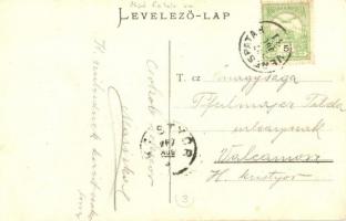 Verespatak, Rosia Montana, Goldbach; utcakép Schmidt György üzletével. Saját kiadása / street view w...