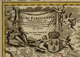 1720 Párizs és környékének térképe. Johann Baptist Homann: Agri Parisiensis Tabula particularis, qua...