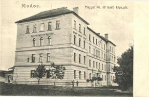 Modor, Modra; Magyar kir. állami tanító képezde. Laszkovich Róbert kiadása / teachers training institute