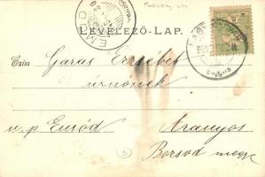 Nagymagyar, Zlaté Klasy; utcakép és gyógyszertár. Lustig Gyula kiadása / street view with pharmacy