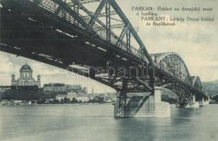 Párkány, Stúrovó; Dunai híd és esztergomi Bazilika / Pohled na dunajsky most a basiliku / bridge, basilica (EK)