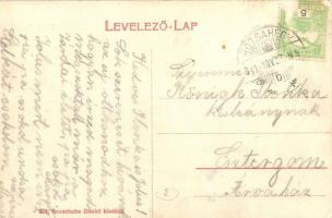 Rózsahegy, Ruzomberok; Fő tér szoborral. Kozsehuba Dániel / main square with monument