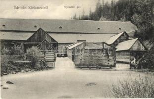 Kőrösmező, Yasinia, Jassinja; Apsineczi gát. Tatz Ferenc kiadása / river dam