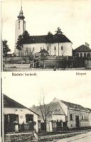 Laskó, Lug; Református templom, központ, üzlet / Calvinist church, street view with shop