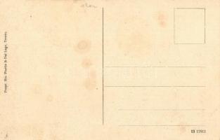 Cavareno (Südtirol), Scuola Popolare, Magazzino Pompieri /  street view with school and shop (fl)