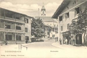 Colle Isarco, Gossensass (Südtirol); Markusplatz / square view, shop and edition of Adolf Domanig