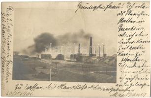 1901 Griesheim (Frankfurt am Main); Explosionsunglück der Chemische Fabrik / explosion of picric acid in the Chemical factory, photo (fa)