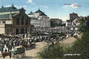 Tallin, Reval; Turg / Marktplatz / market square with vendors