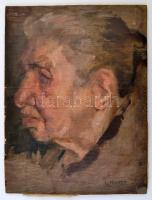 Fényes jelzéssel: Férfi portré. Olaj, falemez, 33×25 cm