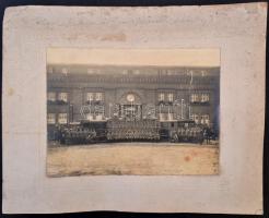 cca 1935 Minden, Németország. Katonai alakulat lovakkal, autókkal, motorokkal, tisztekkel. Csoportké...