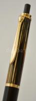 Pelikan golyóstoll és töltőceruza, aranyozott fém szerelékekkel, eredeti bőr tokban