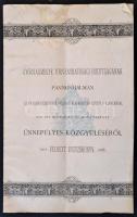 1896 Győrvármegye Törvényhatósági Bizottságának Pannonhalmán az Országos Ezredéves Emlékmű alapkövének letétele alkalmával 1896. évi augusztus hó 26-án tartott ünnepi közgyűlésről felvett jegyzőkönyv. 26p. Borítón folttal. 21x33 cm