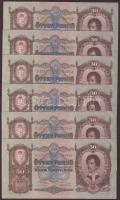1932. 50P (10x) egymásutáni sorszámmal T:I