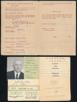 1948-1952 Sebes Gusztáv (1906-1986) az Aranycsapat szövetségi kapitányának fényképes belépő igazolvá...