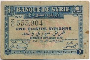 Szíria 1920. 1P T:III- Syria 1920. 1 Piastre C:VG Krause 6