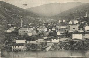 Foca, panorama view with mosques + K.u.K. Festungsartilleriebataillon Nr. 2. Marsohkompagnie