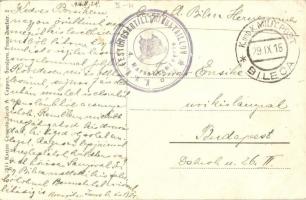 Foca, panorama view with mosques + K.u.K. Festungsartilleriebataillon Nr. 2. Marsohkompagnie