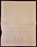 cca 1940 Szalkay Jenő (1890-1961) - László György (1896-2004): Rákospalotai evangelikus nagytemplom ...