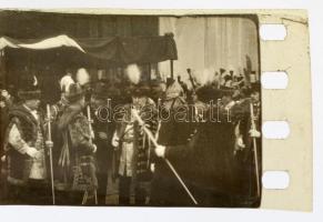 1916 IV. Károly koronázásán készült 8 db korabeli kisméretű fotónegatív, rajta az uralkodó, felesége...