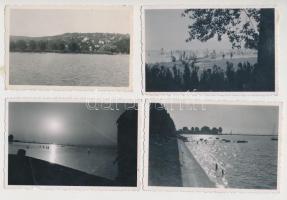 1912-1975 Balatoni fényképek, 21 db vintage fotó, 6x9 cm és 9x14 cm közötti méretekben