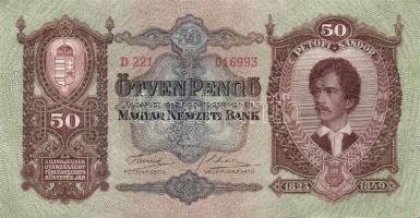 1932. 50P (5x) egymásutáni sorszámmal T:I,I-