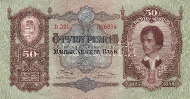 1932. 50P (5x) egymásutáni sorszámmal T:I,I-