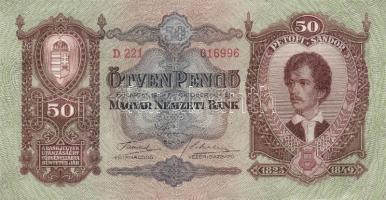 1932. 50P (5x) egymásutáni sorszámmal T:I,I-