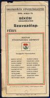 1949 Szavazólap a Magyar Függetlenségi Népfront jelöltjeivel (gyűrődések)