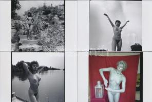 cca 1977 Egyszer volt, hol nem volt, 33 db szolidan erotikus fénykép, vintage negatívokról készült m...