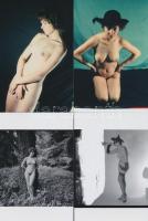 cca 1979 Minden titok feltárul, 21 db szolidan erotikus fénykép, vintage negatívokról készült mai na...