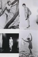 cca 1973 A gyönyörök kertjének legszebb virágszálai, 13 db szolidan erotikus fénykép, vintage negatí...