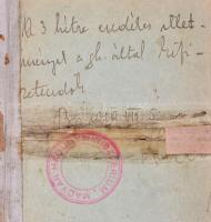 1919 Haubrich József  hadügyi népbiztos, hadügyminiszter aláírt szabadságolási igazolvány katona rés...