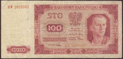 Lengyelország 1948. 100Zl T:II