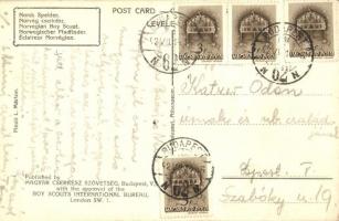 Norvég cserkész; kiadja a Magyar Cserkész Szövetség / Norwegian boy scout, art postcard s: Márton L