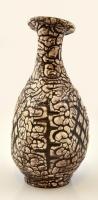 Gorka Géza (1894-1971): Füles váza, mázas kerámia, jelzett (Nógrádverőce), hibátlan, m: 20,5 cm