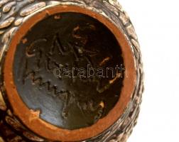 Gorka Géza (1894-1971): Füles váza, mázas kerámia, jelzett (Nógrádverőce), hibátlan, m: 20,5 cm