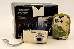 Panasonic Lumix DMC FX35 10,1 megapixeles digitális fényképezőgép, tartozékokkal, memóriakártyával, külön tokkal, saját dobozában, jó állapotban, működik