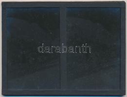 cca 1935 Színes (színezett) sztereó diapozitív felvételek, 5 db üveglemez, 9x12 cm