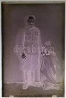 cca 1945 Csongrád, Glázner Mária (Sándor Andrásné) fényképész  13 db vintage üveglemez negatívja oro...