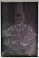 cca 1945 Csongrád, Glázner Mária (Sándor Andrásné) fényképész  13 db vintage üveglemez negatívja oro...