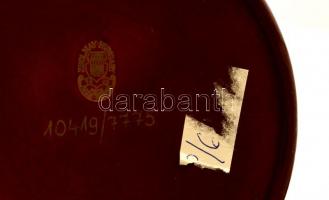 Zsolnay modern tulipán váza, eozin mázas, jelzett, hibátlan, m:26 cm