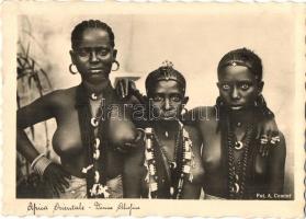 Africa Orientale, Donne Abissine / Abyssinia (now Ethiopian) nude ladies, folklore